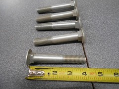 Carriage Bolt 5/8″ x 4.00″. Carriage Bolts. (LOT OF 5), Grade 2, Coarse. NOS!