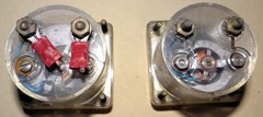 PAIR OF COLLINS METER MOVEMENTS 450-0115-00/450-0114-00 0-200uA & 50-0-50uA