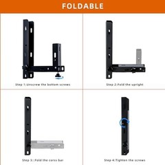 Side Mount Trailer Ladder Rack, Foldable Heavy Duty Steel Rack with Strap​​, …