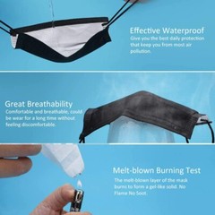 50/100 PCS 4 Layers Black Face Mask Mouth & Nose Protector Disposable Masks
