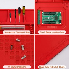 Large Silicone Soldering Mat BGA Gun Heat Resistant for Solder Station Magnetic