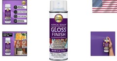 Spray Gloss Acrylic Sealer 6 Oz Clear Finish for Wood Metal Glass Projects