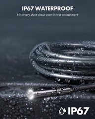 USB Endoscope Camera with 8 Adjustable LED Lights Fit for iPhone and Android