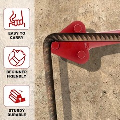 Manual Rebar Bender for 5/8 inch Rebar Flat Steel Rod Bending Tool Hand Operated