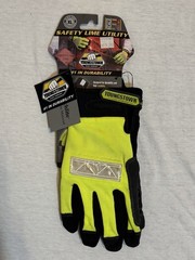 Youngstown Glove Company Safety Lime reflective Work Gloves – Size XL