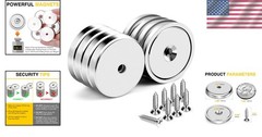 100LB Heavy Duty Neodymium Magnets for Crafting and Hanging – 8 Count