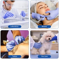 1200/CASE JMU Medical Nitrile Exam Gloves 3.5 Mil Latex & Powder Free, XS/S/M/L