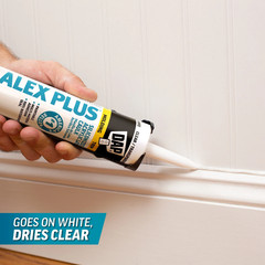 (4 Pack) Alex plus 10.1 Oz Clear All Purpose Acrylic Latex Caulk plus Silicone
