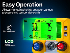 Refrigeration Digital AC Manifold Gauge Set 3 Way HVAC Gauges for R1234yf R134a
