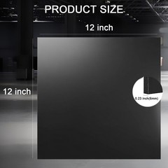 ABS Plastic Sheet 1/4 Inch Thick 12″ x 12″ Two-Sided Heat Moldable Black 2 PCS