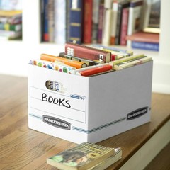 (20 Pack) Bankers Box Basic Duty Letter/Legal File Storage Box with Lids, White