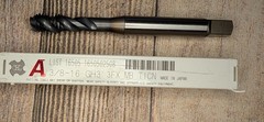 New Osg 1650502508 Spiral Flute Tap Modified Bottoming, 3 Flutes 3/8 TICN Japan