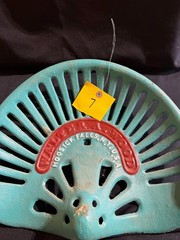 #7 CAST IRON Tractor Implement Seat WALTER A WOOD Hoosick Falls New York USA