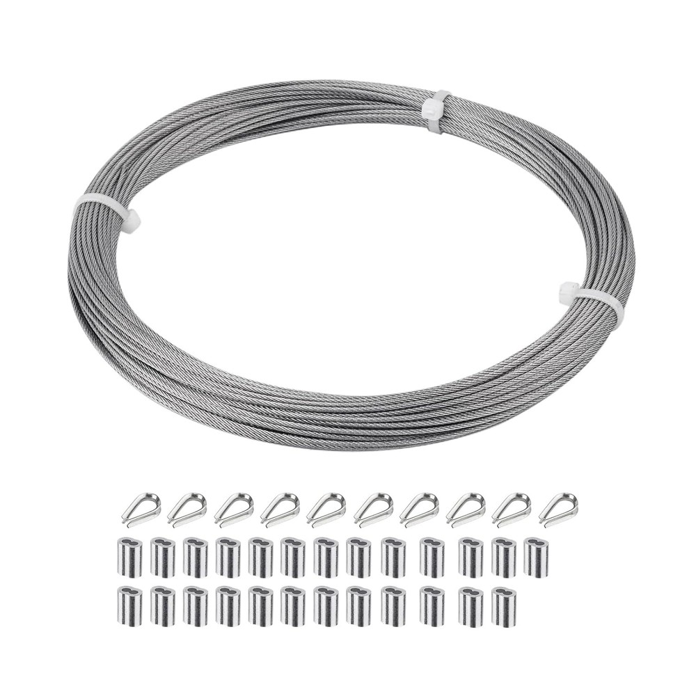 1/16 inch Stainless Steel Wire Cable,100FT,Aircraft Cable Wire Rope Marine Grade