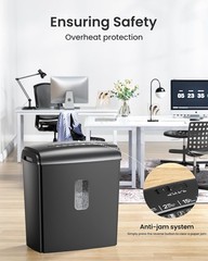 8-Sheet Micro Cut Paper Shredder with Handle 4 Gallons Shreds Credit Card/Staple