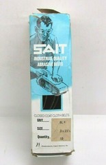 NOS! (5) SAIT ABRASIVE CLOSED COAT CLOTH BELTS, 3″ x 23-3/4″, GRIT: 80X