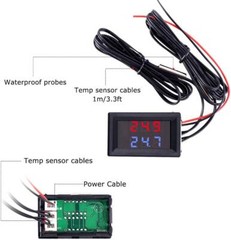 IS Digital Thermometer Car Auto Temperature Gauge Sensor DC 4-28V Fahrenheit