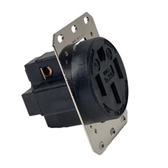 HBL9450A Hubbell Kellems Receptacle 3Pole 4-Wire Ground 50A 125/250V Flush Black