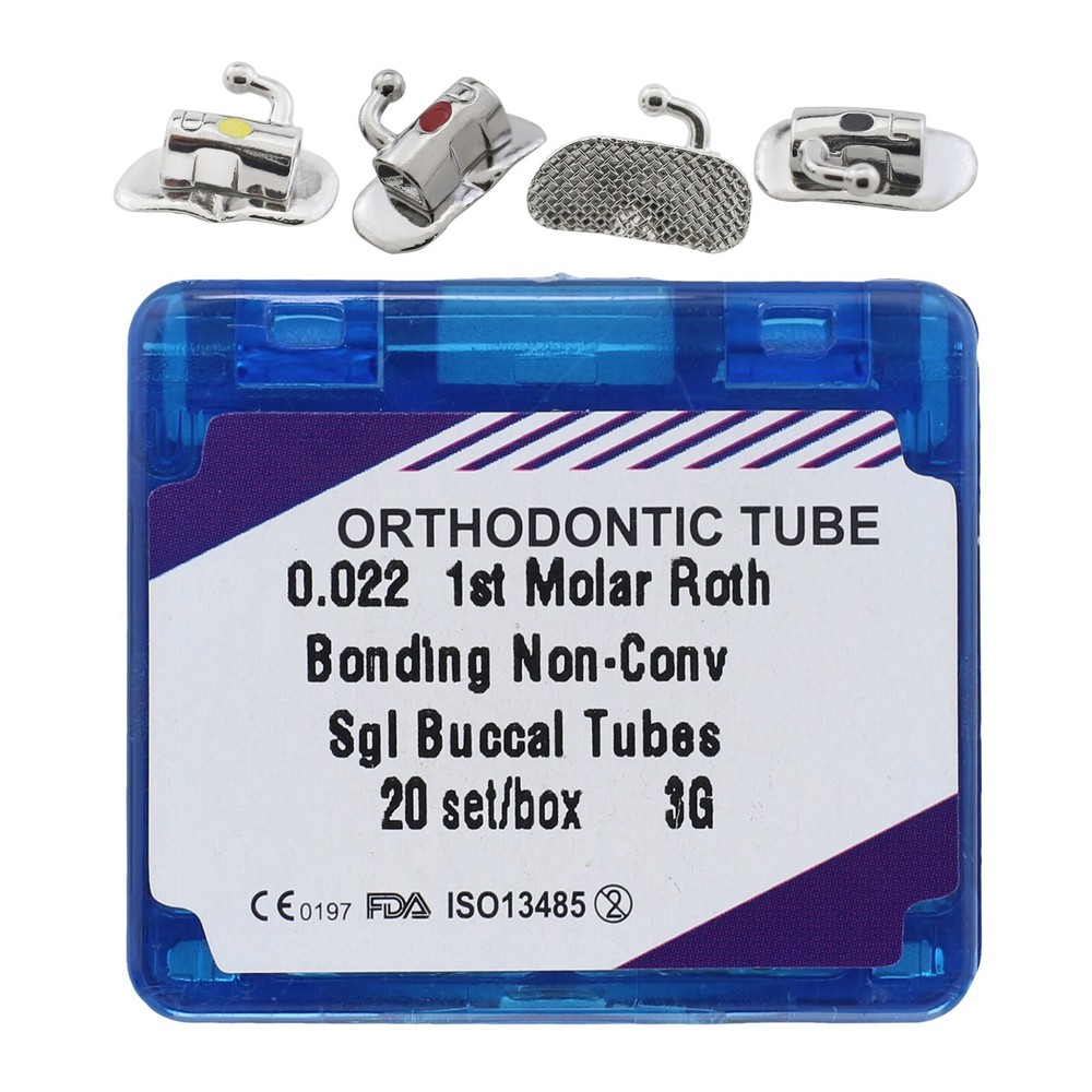 20Sets Dental Orthodontic Buccal Tubes 1st 2nd Molar Brackets Roth MBT 0.022 3G