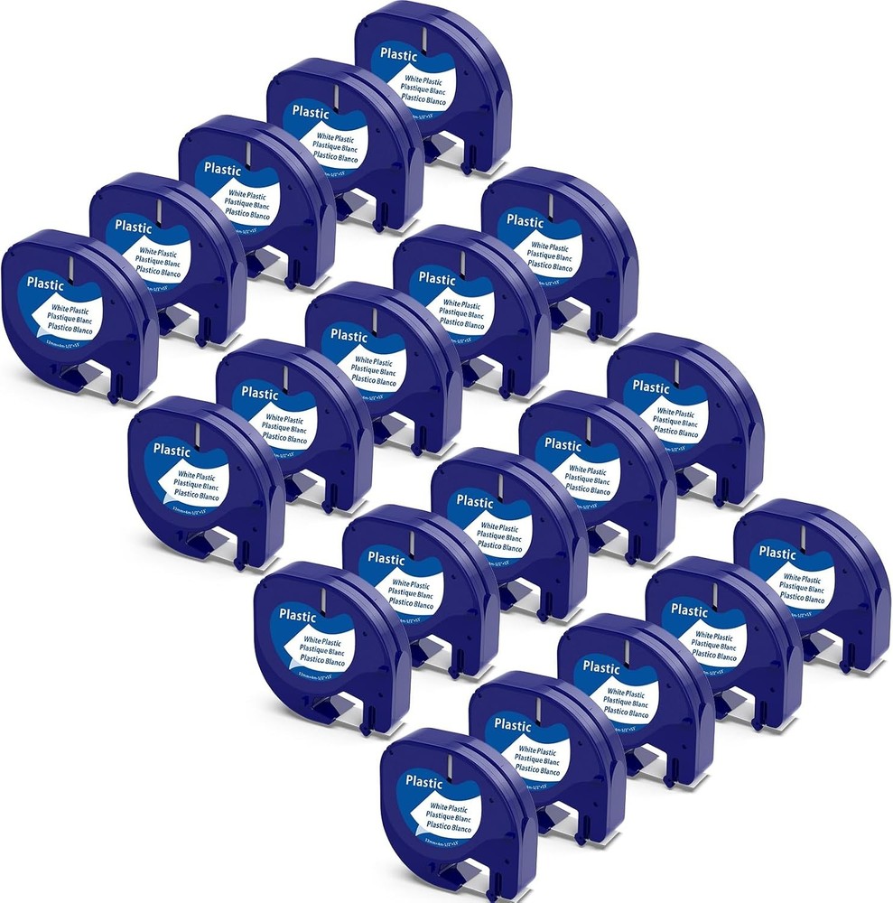 20X Dymo LetraTag Refills White Plastic 91331 for LetraTag Label Maker LT-100H