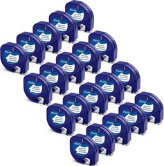 20X Dymo LetraTag Refills White Plastic 91331 for LetraTag Label Maker LT-100H