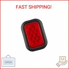 5″ x 3″ Red 12 LED Trailer Tail Lights – 4Pcs 5×3 Rectangle Led Truck Stop Brake