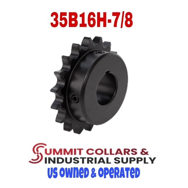 35BS16HX7/8″ Finish Bore Sprockets For Roller chain # 35 , 16-Tooth , 7/8″ Bore