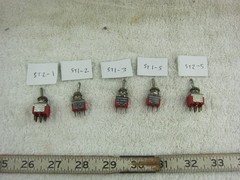 American Switch ST2-1 ST1-2 ST1-3 ST1-5 ST2-5 ⅛” Mimature Toggle Switch, Used