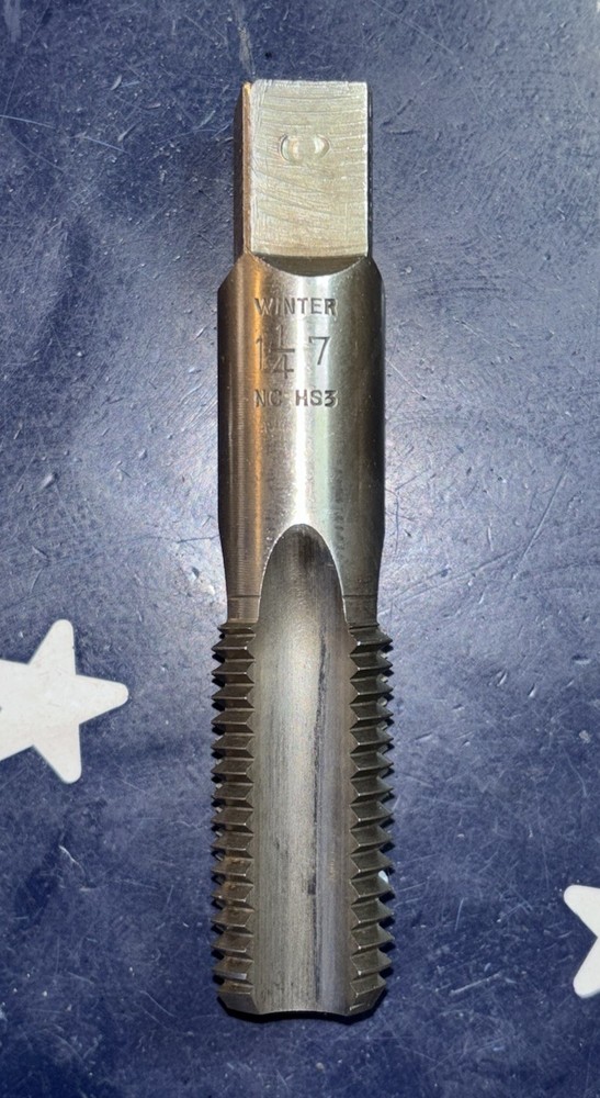 WINTER 1-1/4-7 NC HSS HS3 Plug Tap 1-1/4” -7tpi USED
