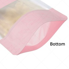 Assorted Size Matte Pink Foil Mylar Stand up Zip Lock Bag w/ Window P02