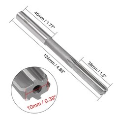 10mm Chucking Reamer H7 HSS Lathe Machine Reamer 6 Straight Flutes