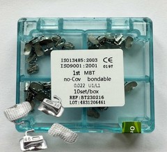 Dental Orthodontic Buccal Tubes 1st Molar MBT Roth 022 Bondable Mesh 10Sets/box