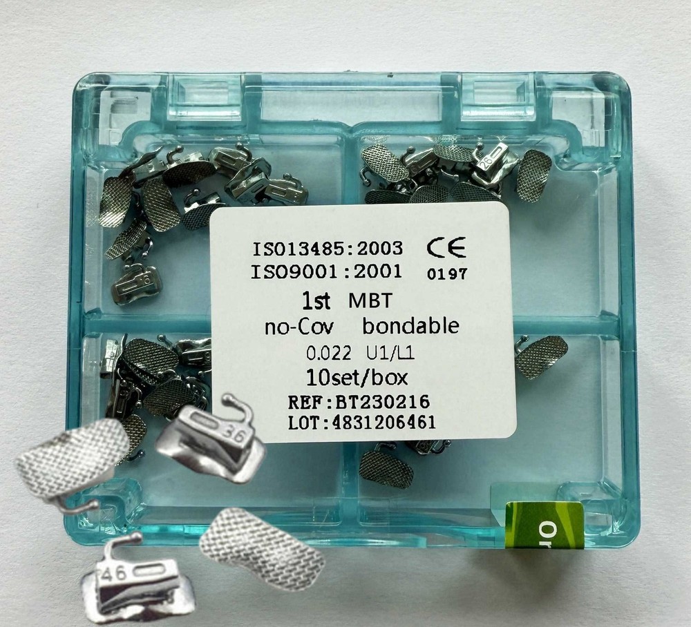 Orthodontic Buccal Tubes Dental 1st Molar MBT Roth 022 Bondable Mesh 10Sets/box