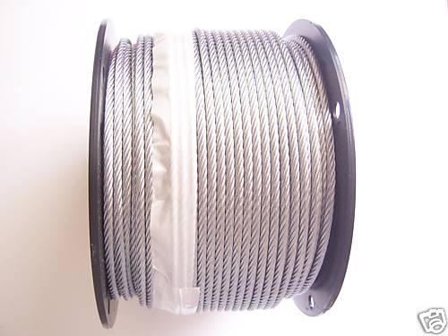 Galvanized Wire Rope Cable 3/16″, 7×19, 300 ft reel