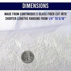 Fiberglass Chopped Strands , (4 – LBS ), Fiber Additive Mortar