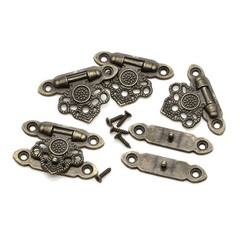 30 Pcs Mini Antique Brass Latch Hasps Decorative Vintage Locks with Screws fo…