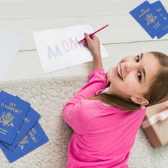 10 Pcs Blank Passport Notebook Blue Passport Book Fake Passport Travel Journal S