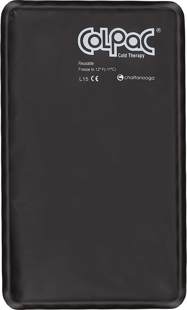 Chattanooga ColPac Half Size Cold Pack 6.5″x11″ Black Polyurethane Reusable Gel