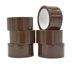 WOD CST20WBA Tan Packing Tape – 2″ in. x 110 Yards Per Roll (6 Rolls) – Stron…