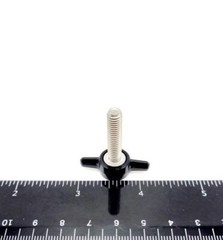 M6 x 25mm Clamping Thumb Screw Bolts with Black Butterfly Tee Wing Knob 4 Pack