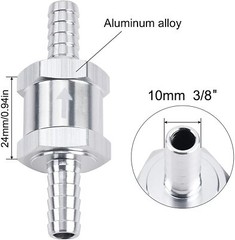 1pcs 10mm 3/8″ Fuel Line Non-Return One Way Air Fuel Oil Check Valve Diesel Gas