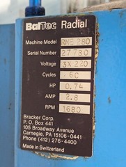 BalTec Radial RNE 280 Motor, 1680 RPM .74HP and Returns