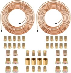 3/16 Copper Brake Tubing 25ft with Fittings Kit