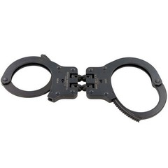 Peerless Model 802C Hinge-Linked Handcuffs & Key 801P Cuffs, Black Oxide 10 Pack
