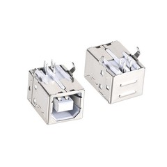 10Pcs USB 2.0 Type B Female Socket Jack Port Repair 4Pin 90°Right Angle Adapter