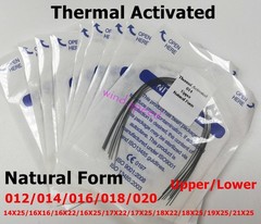 Dental Ortho Arch Wire Thermal Activated Niti Round Rectangular Natural Form