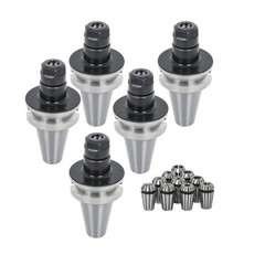5PC BT40 ER16 PRECISION COLLET CHUCK 20000 RPM AND 10PC ER16 COLLETS NEW