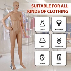 Female Mannequin 69” Full Body Dress Form w/ Detachable Torso, Arms and Legs