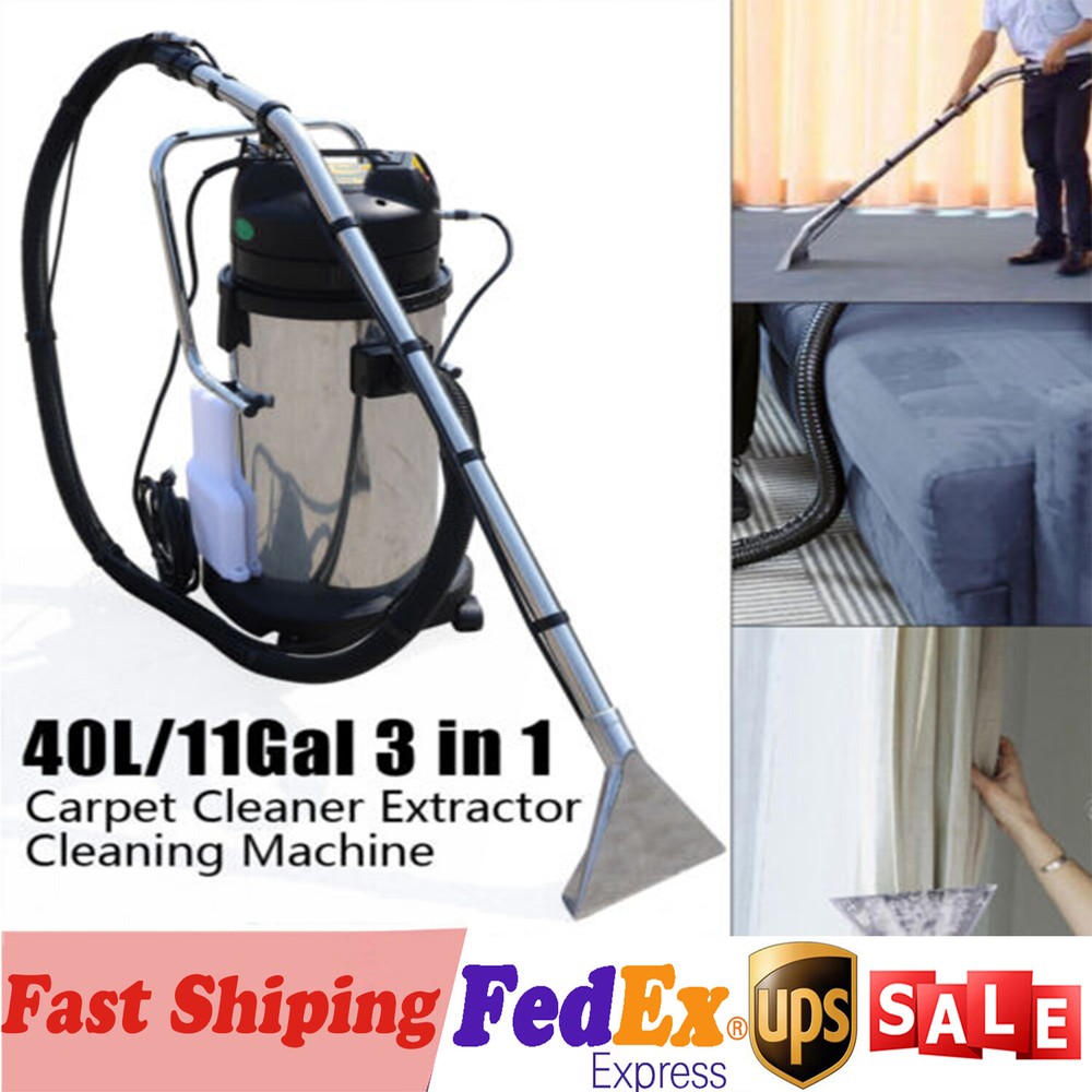 40L 3in1 Commercial Carpet Cleaning Machine,Steam Vacuum Cleaner Extractor