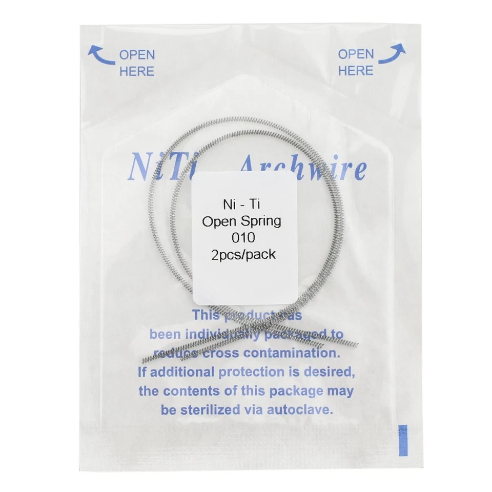 180mm Dental Orthodontic Niti Open Closed Coil Spring Arch Wire 010 012 6/9/12mm